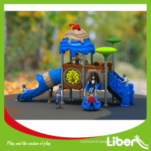 2015 Liben Upcoming New Design Kindergarten Outdoor Playground Plasic Slides for Kids, Cheap Playground Equipment Plastic Slides